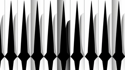 Monochrome fence illustration in vector format - minimalistic black and white background