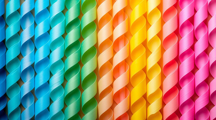 paper straws background, front view