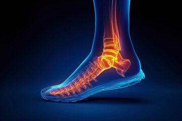 Sprains: Injuries to the ligaments, often caused by twisting or rolling the ankle - obrazy, fototapety, plakaty