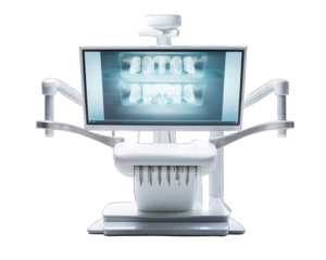 Dental Digital X-ray machine isolated on white background.  Dental Digital  X-ray machine on  png transparent background