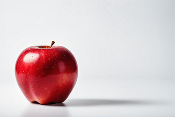 A red apple isolated on white background
