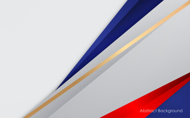Modern background blue with white and red color