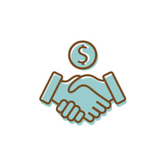 Simple of Business Cooperation Related Vector Line Icon. Partnership, Synergy, Interaction