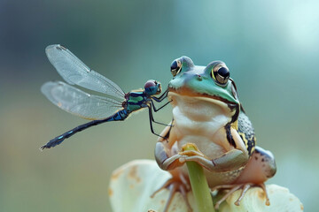 Frogs and dragonflies