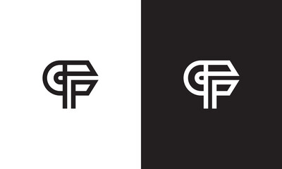 CF logo, monogram unique logo, black and white logo, premium elegant logo, letter CF Vector