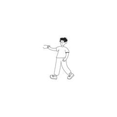 coloring books standing person poses illustration