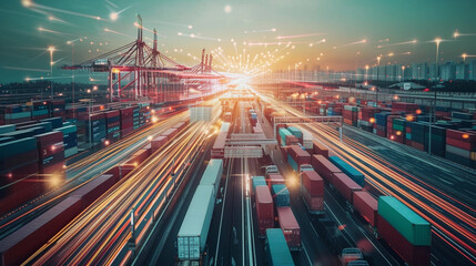 Fototapeta premium The Role of Logistics in the Globalised.