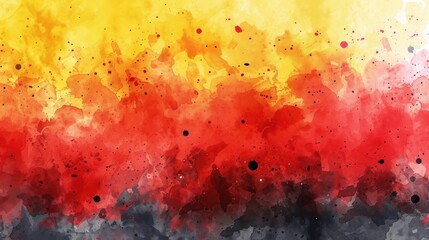 Abstract painted watercolor splashes flag of Germany Bundesflagge und Handelsflagge. Background concept for German national holidays.