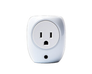 Smart Plug isolated on white background.  White plug on png transparent background