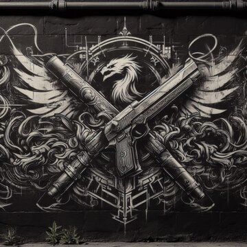 black gansta street wall