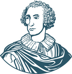 Montesquieu, French lawyer and philosopher - obrazy, fototapety, plakaty