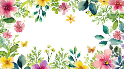 Vector watercolor spring banner