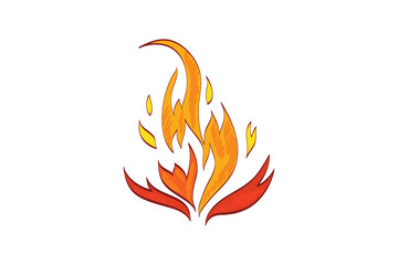 Fire flame icon, fire flame logo, vector illustration