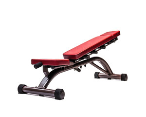Exercise Hyper extension bench isolated on white background.  Hyper extension bench on  png transparent background