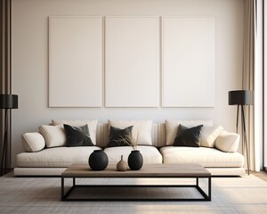 realistic interior design in the living room
