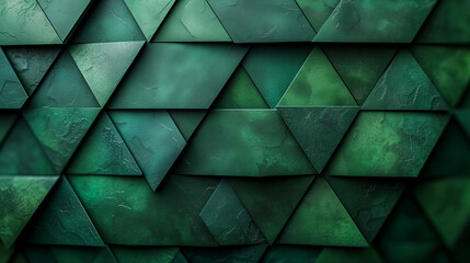 Green Textured Geometric Wall Tiles, Modern Design, Abstract Pattern, Aesthetic Appeal for Interior Decor and Architecture