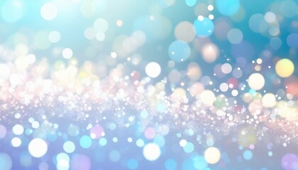Beautiful bokeh light-filled background. Abstract light background. White light dots. 