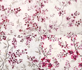 Blossom Embroidery: Floral Fabric Design