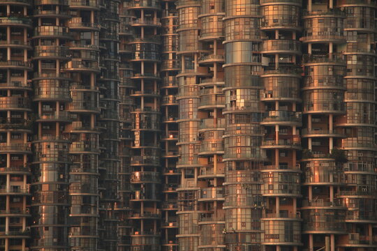 Coruscant-like High Density Apartment Buildings in Changsha, Hunan, China