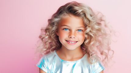 Obraz na płótnie Canvas girl with blue eyes and blond hair