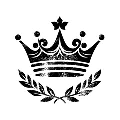 crown logo grunge texture style - black - artwork 8
