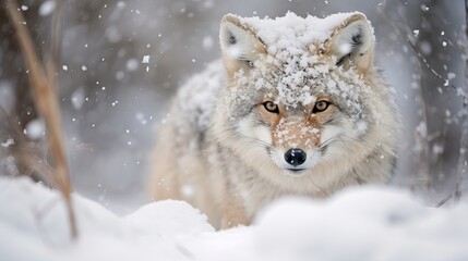 Naklejka premium Wildlife flakes observe fur japan