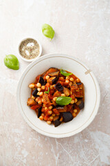 Traditional vegetable ragout with chickpeas