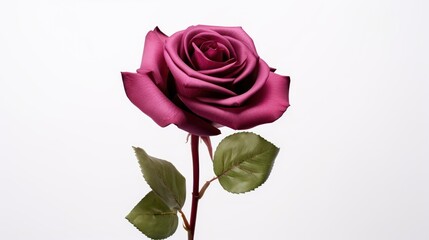 red rose on a white background