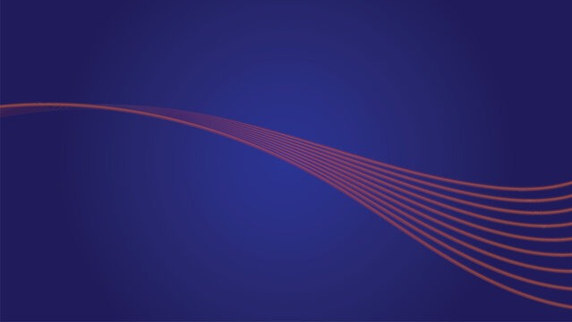 Blue Gradient walllpaper vector image for presentation. Minimalist blue background with line and wave

