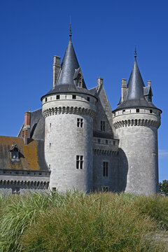 Sully-sur-Loire, Loiret, France- 08 20 2023: Historical monument: Ch&acirc;teau de Sully- sur- Loire