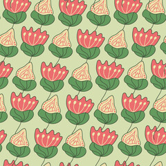 Seamless floral pattern for print design.