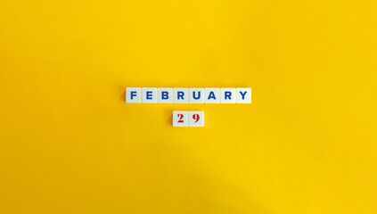 February 29, Leap Year Banner and Concept. - obrazy, fototapety, plakaty
