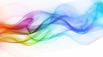 Abstract multicolored smoke on a light background