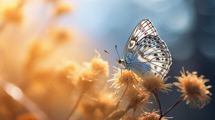 Butterfly in the soft light of the summer sun