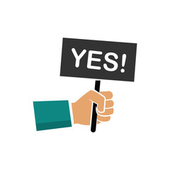 yes answer choice  design vector illustration,  person say yes vote