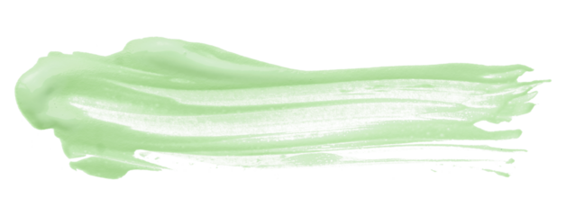 Shiny green brush watercolor painting isolated on transparent background. watercolor png
