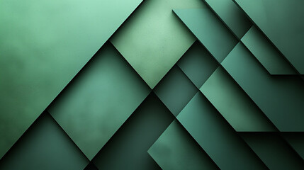 Fototapeta na wymiar Modern Green Geometric Wall Design: Aesthetic Room Decor and Backgrounds