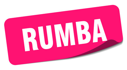 rumba sticker. rumba label