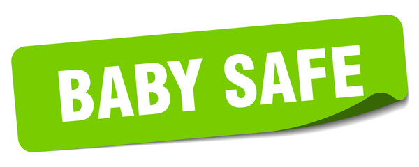 baby safe sticker. baby safe label