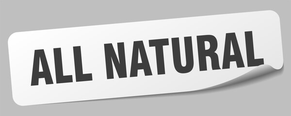 all natural sticker. all natural label