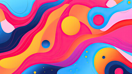 Colorful pattern abstract background, abstract shapes, unique patterns, and vibrant color schemes, eye-catching and energetic compositions Ai Generative