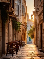 Fototapeta na wymiar Mediterranean Streets Radiating Cleanliness and Brightness