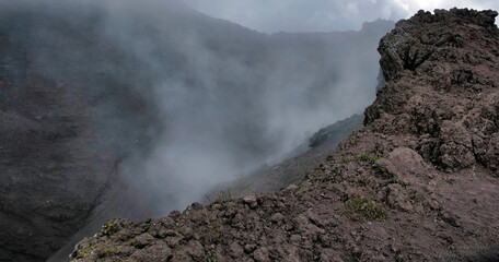 The Crater of Mount Vesuvius, Naples, Campania, Italy