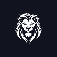 lion head logo template vector icon
