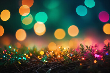 Enchanting vntage magic colorful bokeh