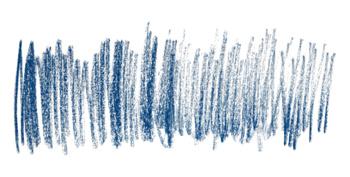 blue pencil strokes isolated on transparent background