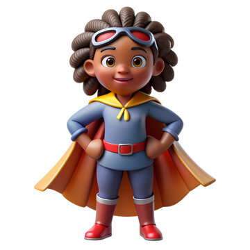 Little Chibi Hero with Costume, Print ready avatar
