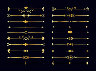 Jewelry set. collection of floral text dividers elements. Vector isolated white background.