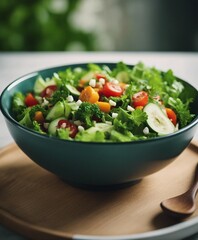 vegetarian green healthy salad in a bowl

