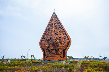 Gunungan Wayang Monument, a traditional style monument located near Yogyakarta International...